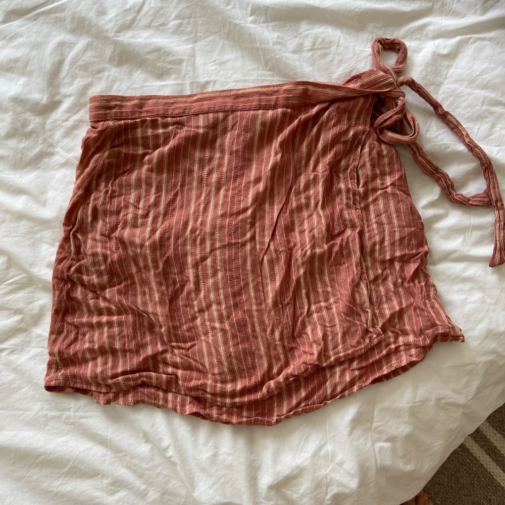 Striped Wrap Skirt